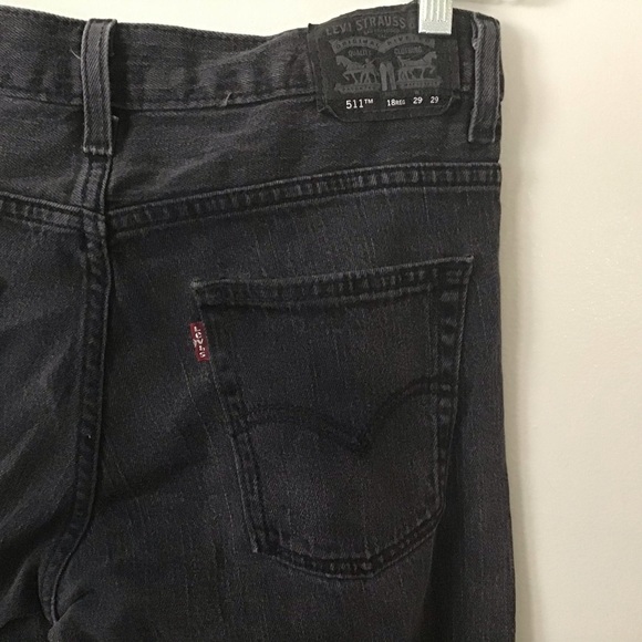 Levi’s 511 Skinny Black Wash Boys Jeans - Picture 3 of 5